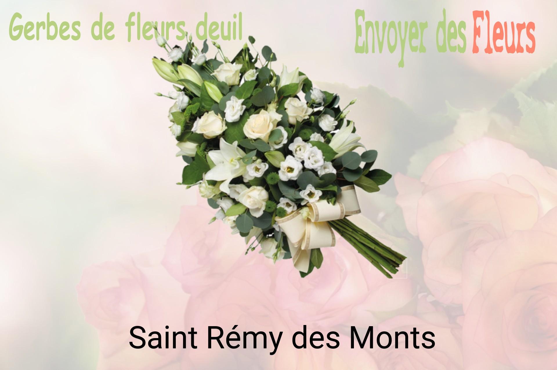 Gerbe de fleurs de deuil livrée à Saint-Rémy-des-Monts